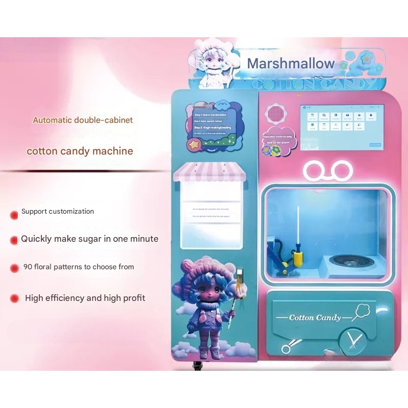 FOB Automatic Cotton Candy Ven - Vending Machine Qr Code ulasan dan harga