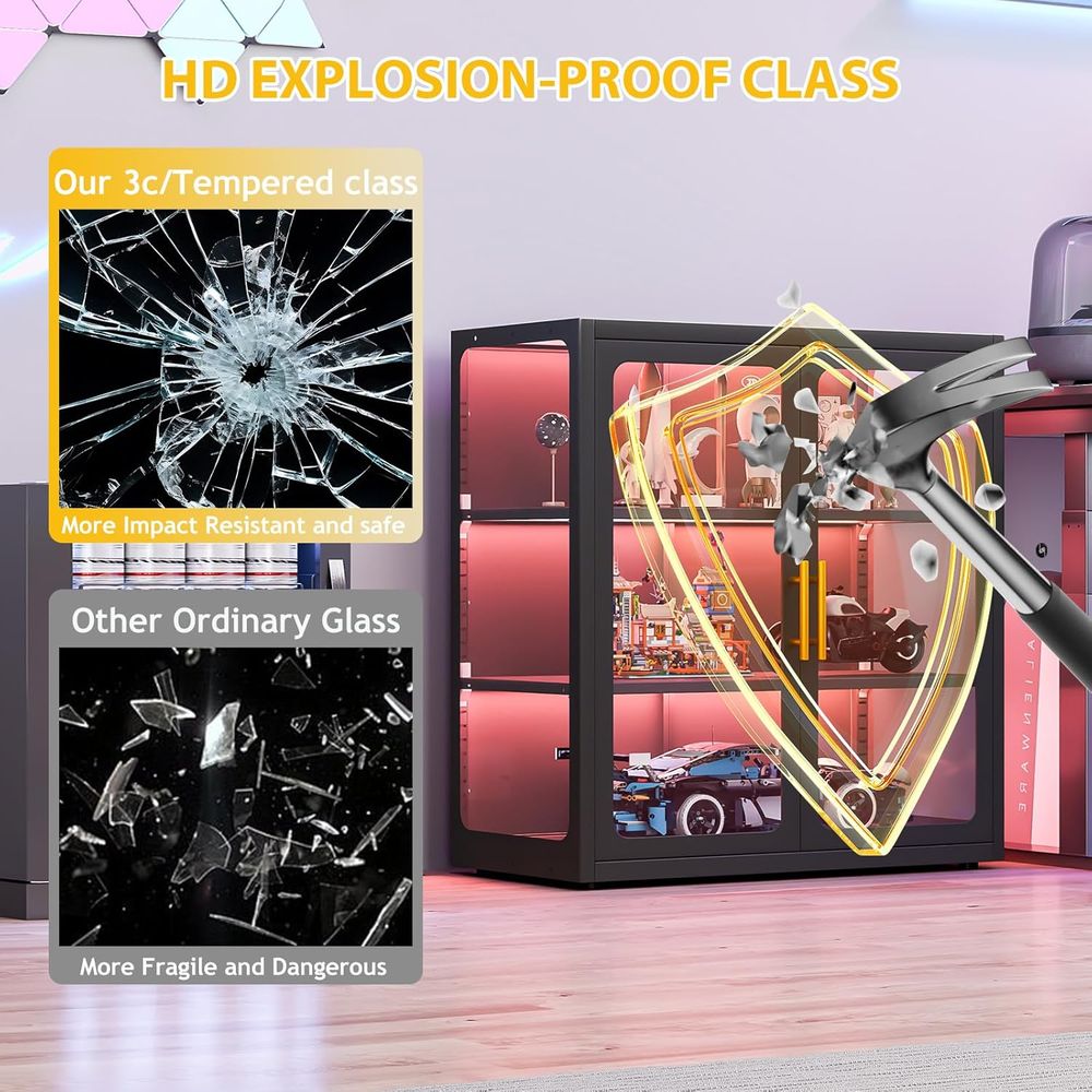 34 Tall Glass Door Display Cab - Glass Cabinet Display ulasan dan harga
