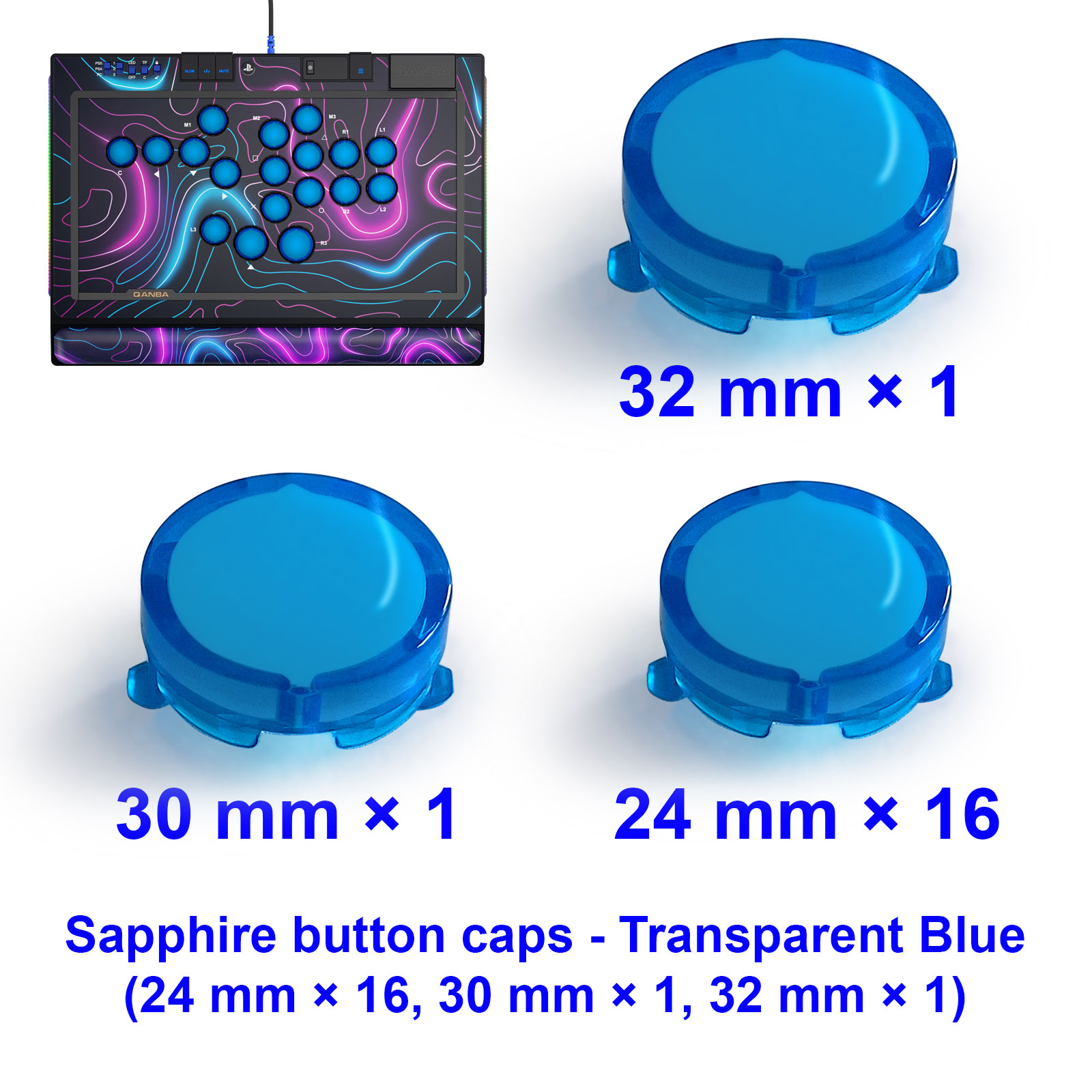 QANBA SAPPHIRE S1 Button Cap A - Joystick Arcade Parts ulasan dan harga