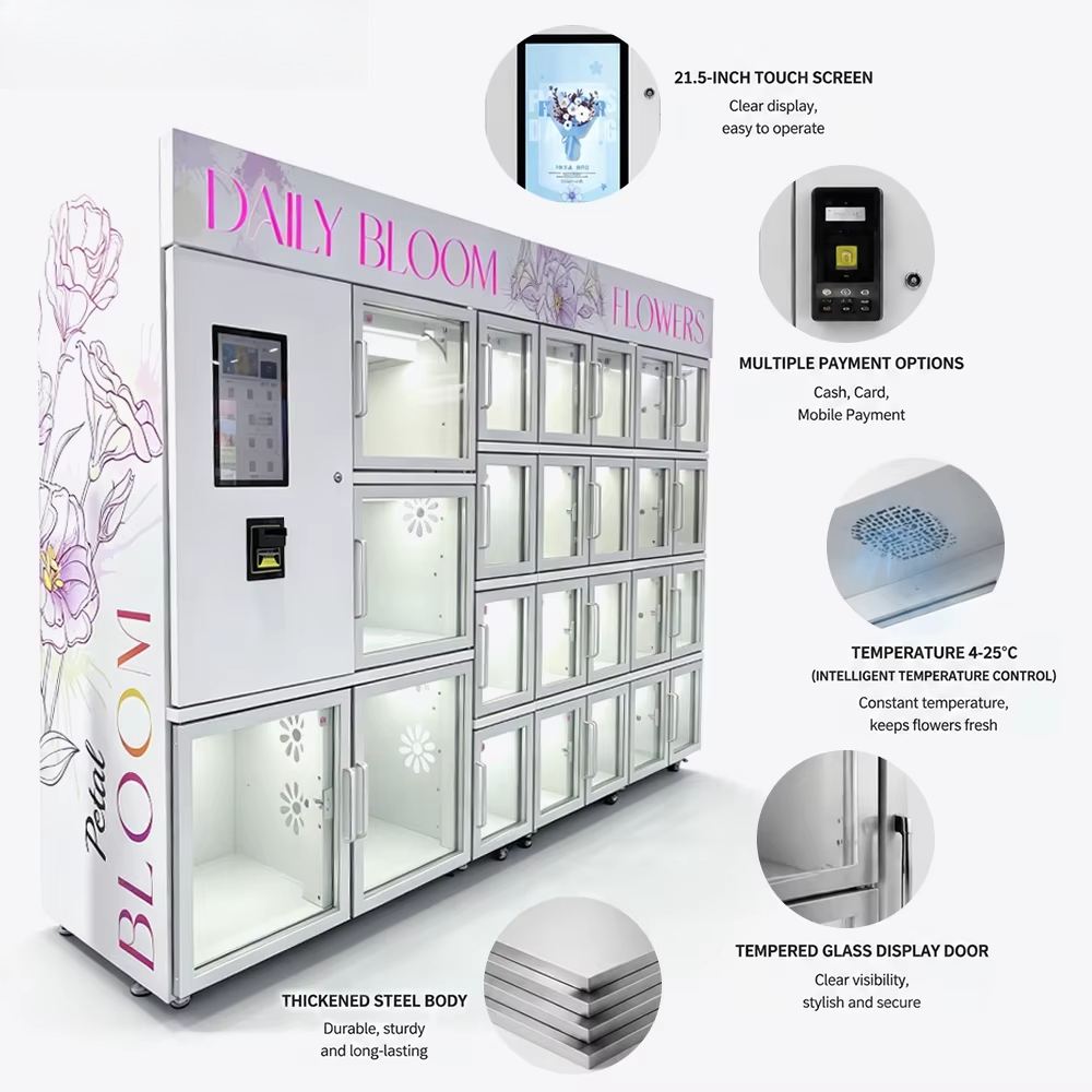 Mini Compact Fresh Flower Vend - Vending Machine Qr Code ulasan dan harga