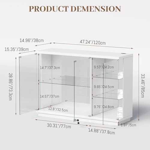Glass Display Cabinet with Loc - Glass Cabinet Display ulasan dan harga